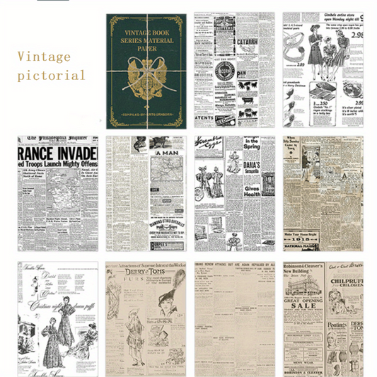 Classic Journal Decoration Paper Vintage Book Series