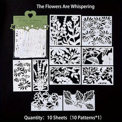 10 Sheets Vintage Hollow Out Lace Scrapbook Paper Card Non Sticky