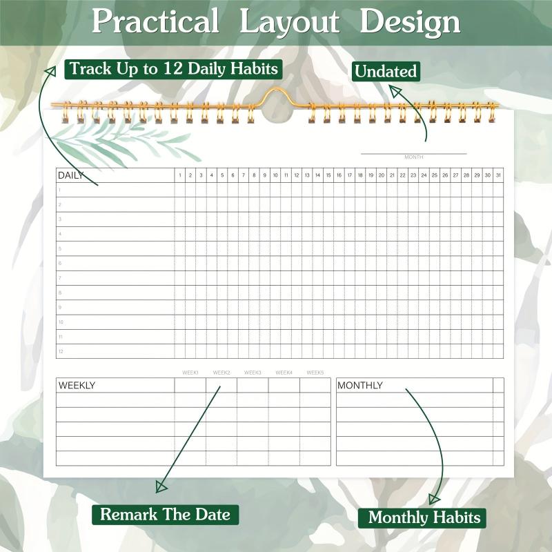 BUBU Habit Tracker Calendar & To Do List Planner