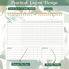 BUBU Habit Tracker Calendar & To Do List Planner