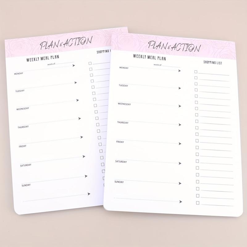 52 Sheets Tearable Meal Planner Office Schedule Book Message Notepad
