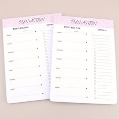 52 Sheets Tearable Meal Planner Office Schedule Book Message Notepad