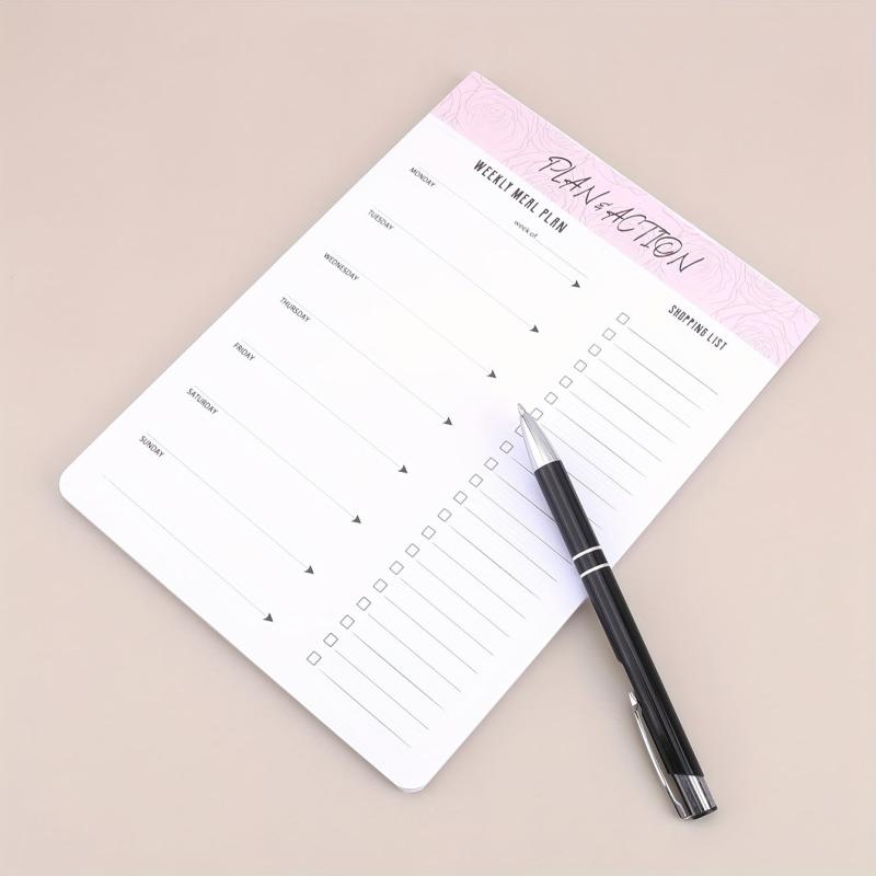 52 Sheets Tearable Meal Planner Office Schedule Book Message Notepad