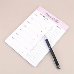 52 Sheets Tearable Meal Planner Office Schedule Book Message Notepad