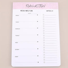 52 Sheets Tearable Meal Planner Office Schedule Book Message Notepad