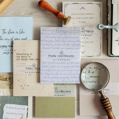50 Sheets Retro English Journal Decoration Sticky Note Paper