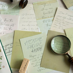 50 Sheets Retro English Journal Decoration Sticky Note Paper