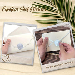2pcs Silvery Heart Embossed Stickers Envelope Sealing Stickers