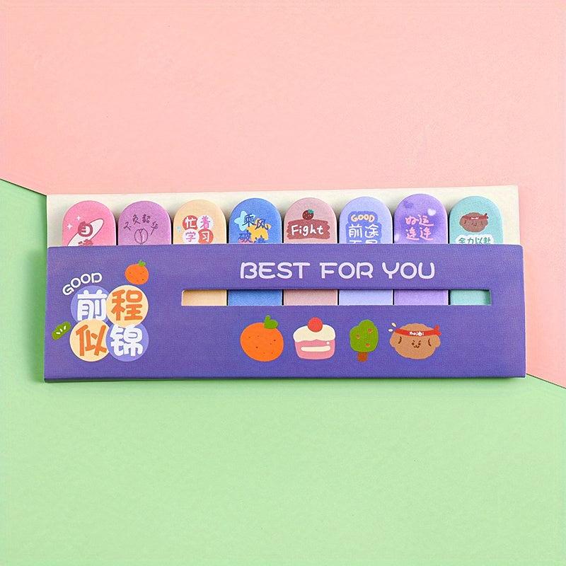 120pcs Cartoon Inspirational Text Sticky Notes for School Office