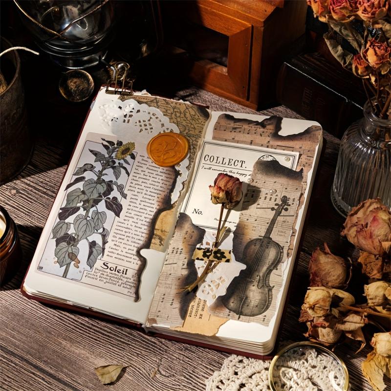 20pcs Paper Memory Fragments Retro Pocket Newspaper Collage Pack