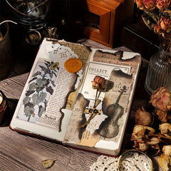 20pcs Paper Memory Fragments Retro Pocket Newspaper Collage Pack