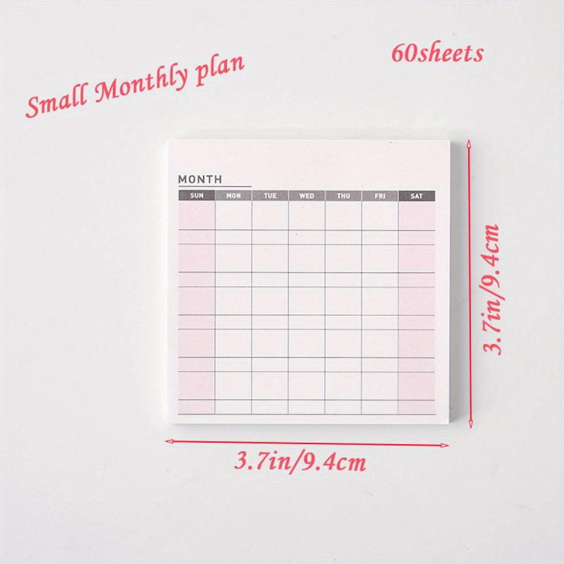 Small Fresh Planner Tearable Memo Pad 60 Pages
