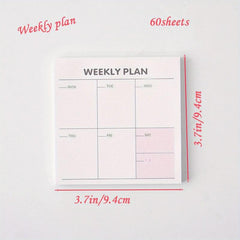 Small Fresh Planner Tearable Memo Pad 60 Pages