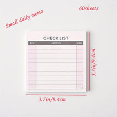 Small Fresh Planner Tearable Memo Pad 60 Pages