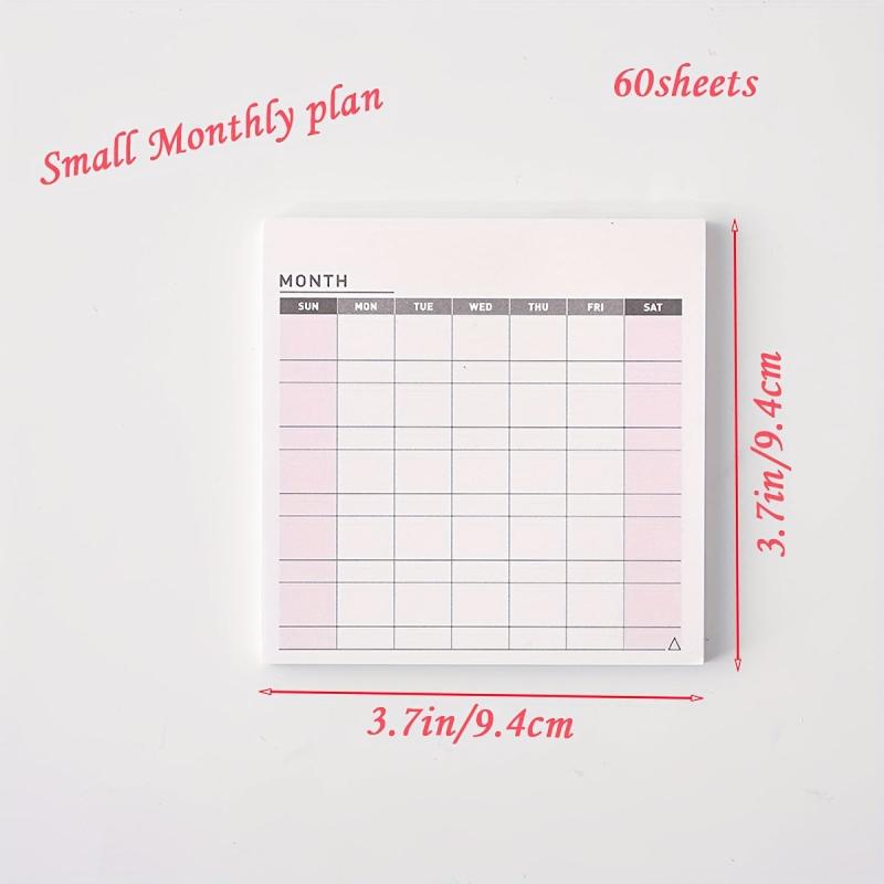 Small Fresh Planner Tearable Memo Pad 60 Pages