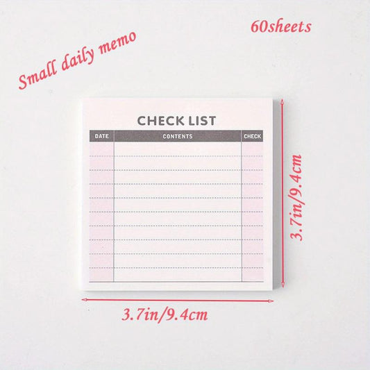 Small Fresh Planner Tearable Memo Pad 60 Pages