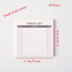 Small Fresh Planner Tearable Memo Pad 60 Pages