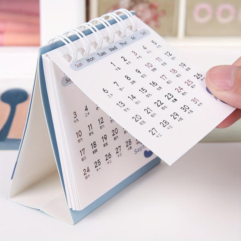 Cartoon Girl Mini Desktop Calendar - Small Rice Grains Series