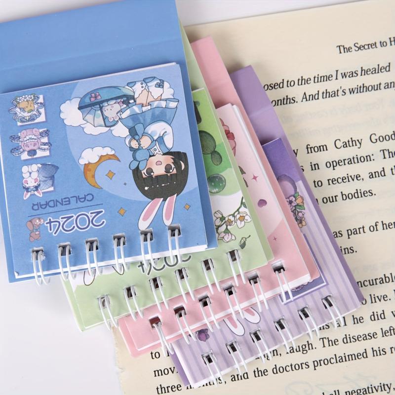 Cartoon Girl Mini Desktop Calendar - Small Rice Grains Series