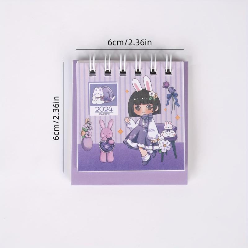 Cartoon Girl Mini Desktop Calendar - Small Rice Grains Series