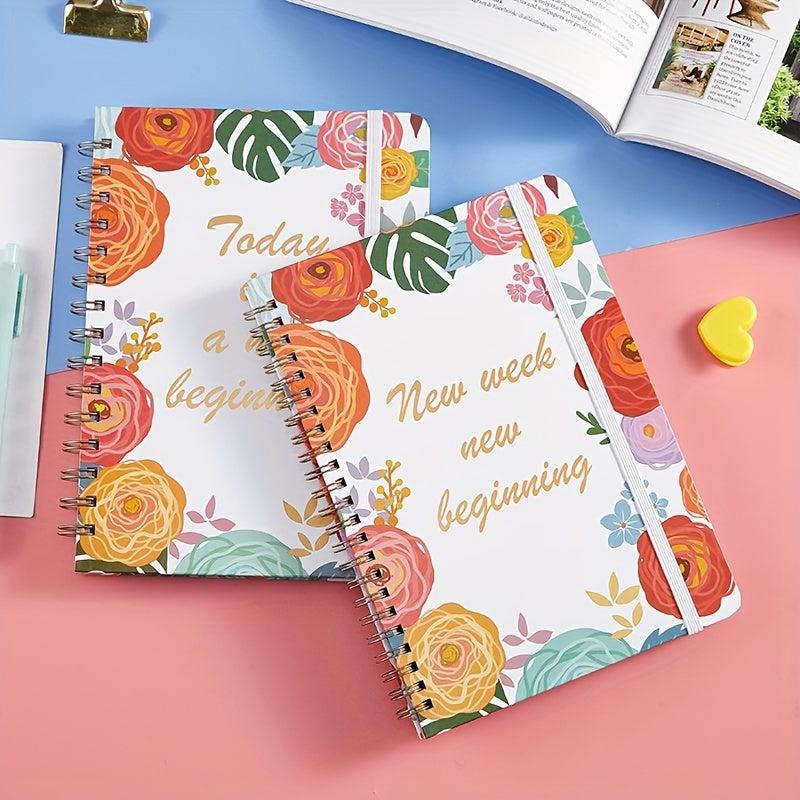 Business Fitness Planner Set A5 Coil Schedule Book Creative Plan Stickers