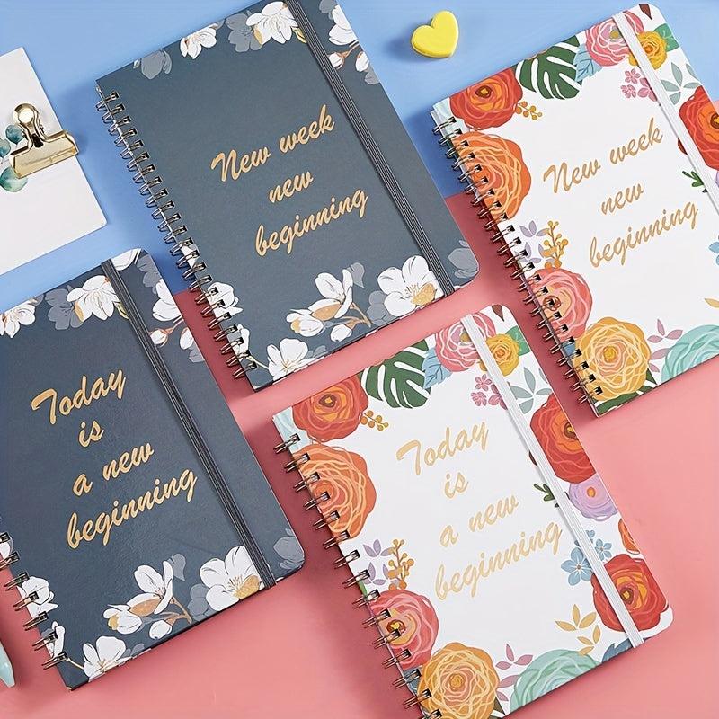 Business Fitness Planner Set A5 Coil Schedule Book Creative Plan Stickers