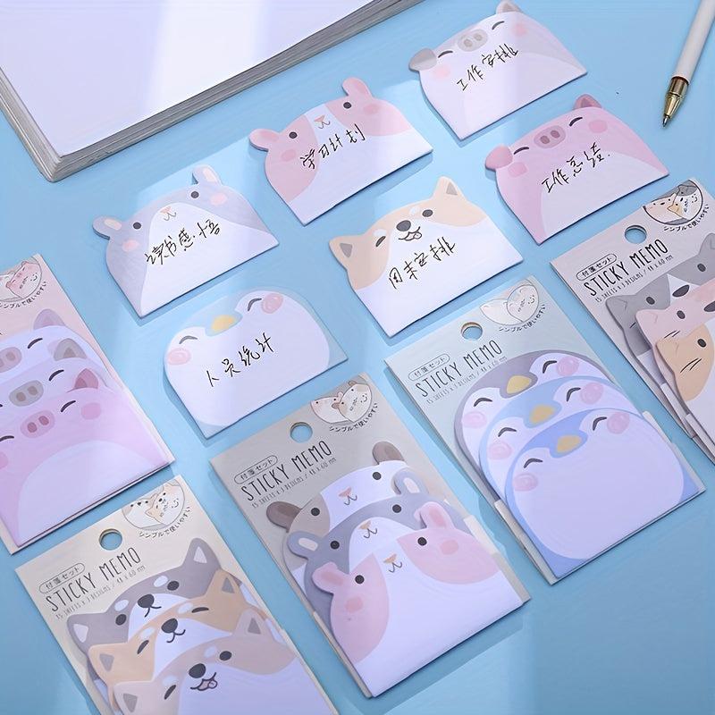Cartoon Animal Sticky Notes Combo Pack