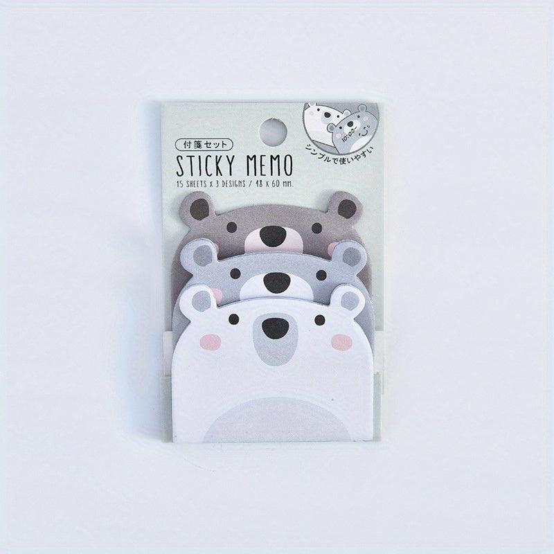 Cartoon Animal Sticky Notes Combo Pack