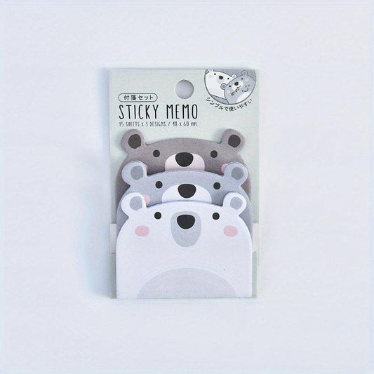 Cartoon Animal Sticky Notes Combo Pack