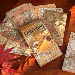 60pcs Retro Cloth Texture Paper Memo Pad Scrapbooking Journal Planner