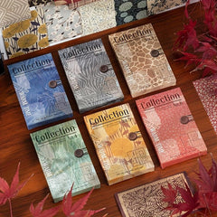 60pcs Retro Cloth Texture Paper Memo Pad Scrapbooking Journal Planner