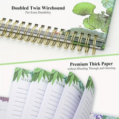 Spiral A5 Planner Notebook 53 Weeks Cactus