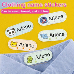 Personalized Iron-On Name Stickers for Clothes, Washable Labels