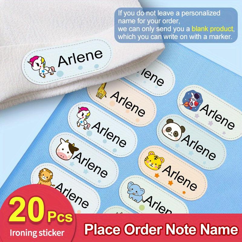 Personalized Iron-On Name Stickers for Clothes, Washable Labels