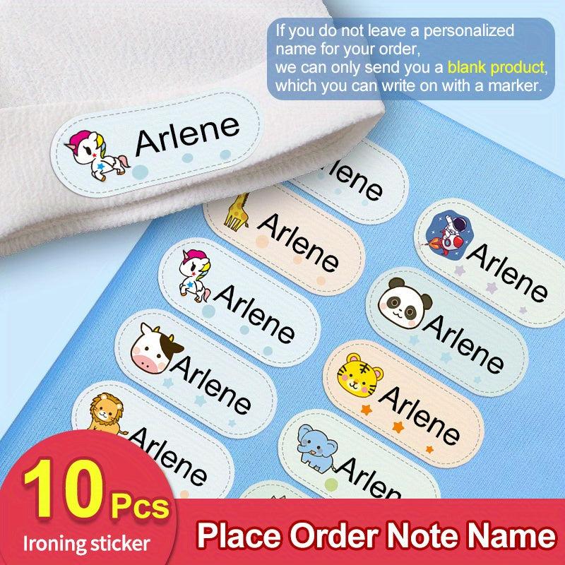 Personalized Iron-On Name Stickers for Clothes, Washable Labels