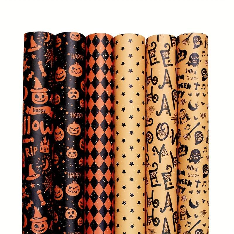 6pcs Colorful Cartoon Birthday Gift Wrapping Paper Roll