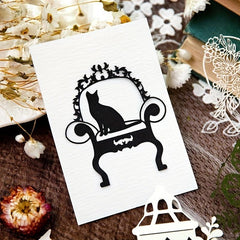 10pcs Flower Field Window Series Lace Paper Retro Collage Cards