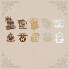 10pcs Flower Field Window Series Lace Paper Retro Collage Cards