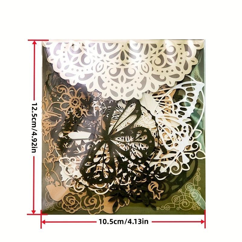10pcs Flower Field Window Series Lace Paper Retro Collage Cards