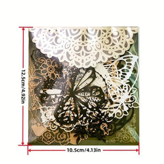 10pcs Flower Field Window Series Lace Paper Retro Collage Cards