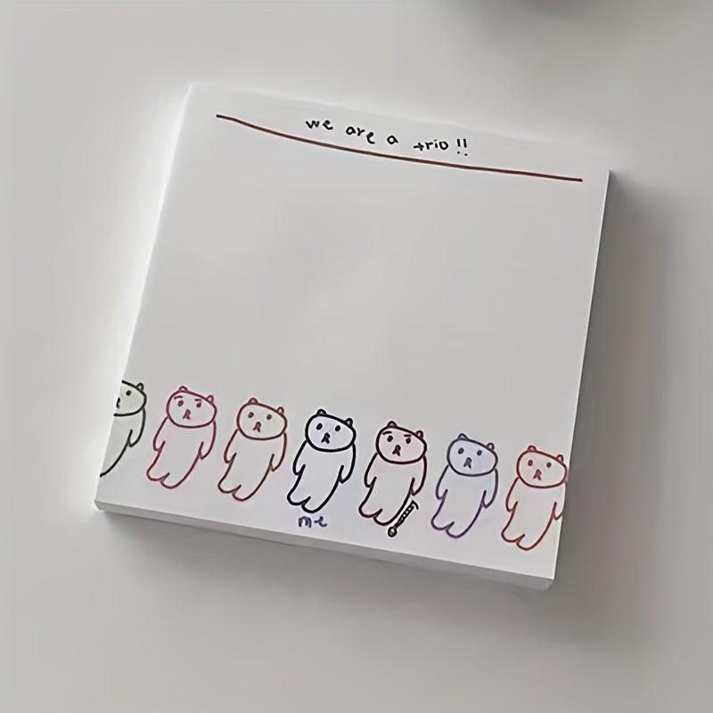 Cartoon Sketch Non-Sticky Memo Book 50 Sheets