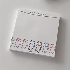 Cartoon Sketch Non-Sticky Memo Book 50 Sheets