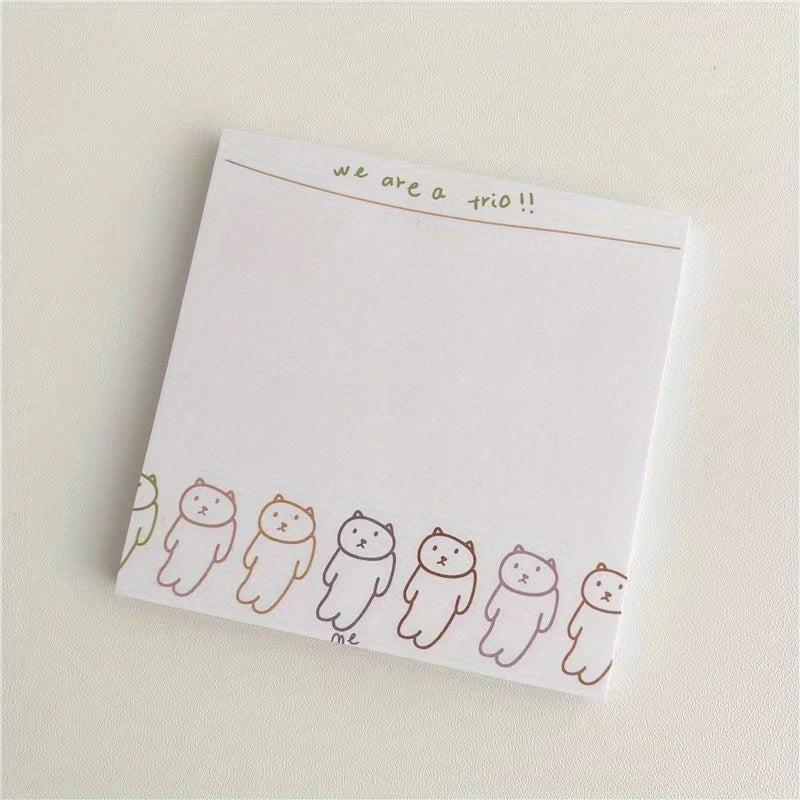 Cartoon Sketch Non-Sticky Memo Book 50 Sheets