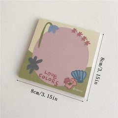 Cartoon Sketch Non-Sticky Memo Book 50 Sheets