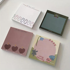 Cartoon Sketch Non-Sticky Memo Book 50 Sheets