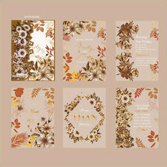 Retro Plants Flower Border Hand Decoration Collage Paper Material