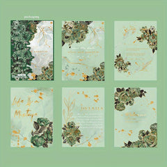 Retro Plants Flower Border Hand Decoration Collage Paper Material