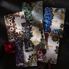 Retro Plants Flower Border Hand Decoration Collage Paper Material