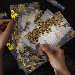 Retro Plants Flower Border Hand Decoration Collage Paper Material