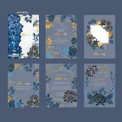 Retro Plants Flower Border Hand Decoration Collage Paper Material